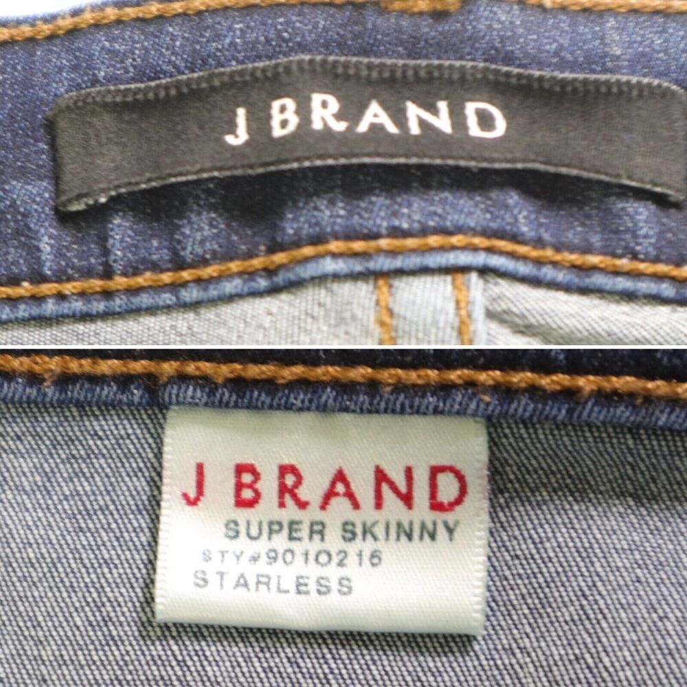 J Brand Size 29 Super Skinny Jeans Mid Rise Starless Dark Wash - Picture 8 of 10